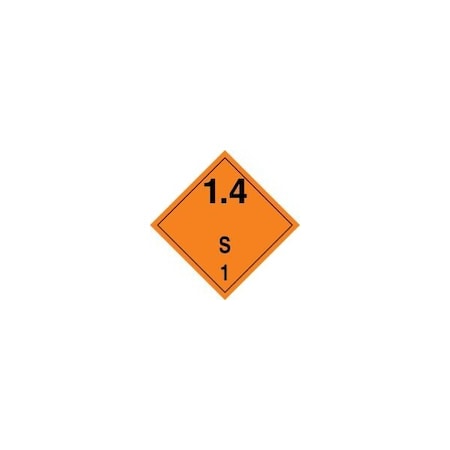 Accuform TDG PLACARD HAZARD CLASS 1 TCP148VP1 TCP148VP1